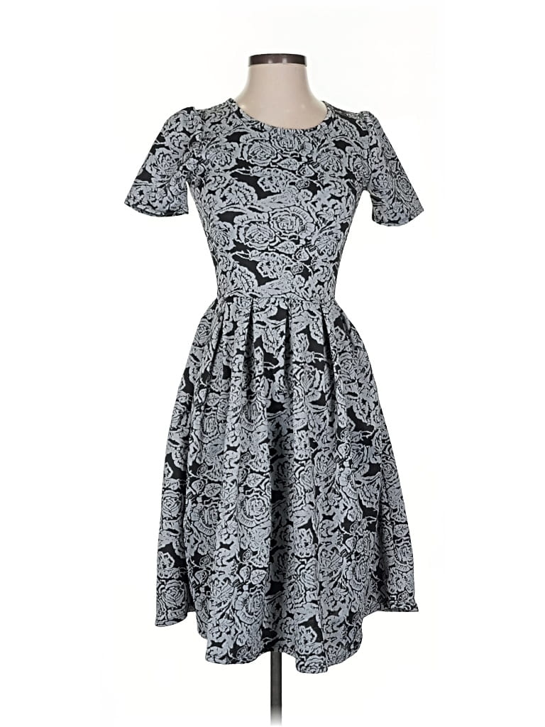 Pre-owned Lularoe Cocktail Dress In Gray