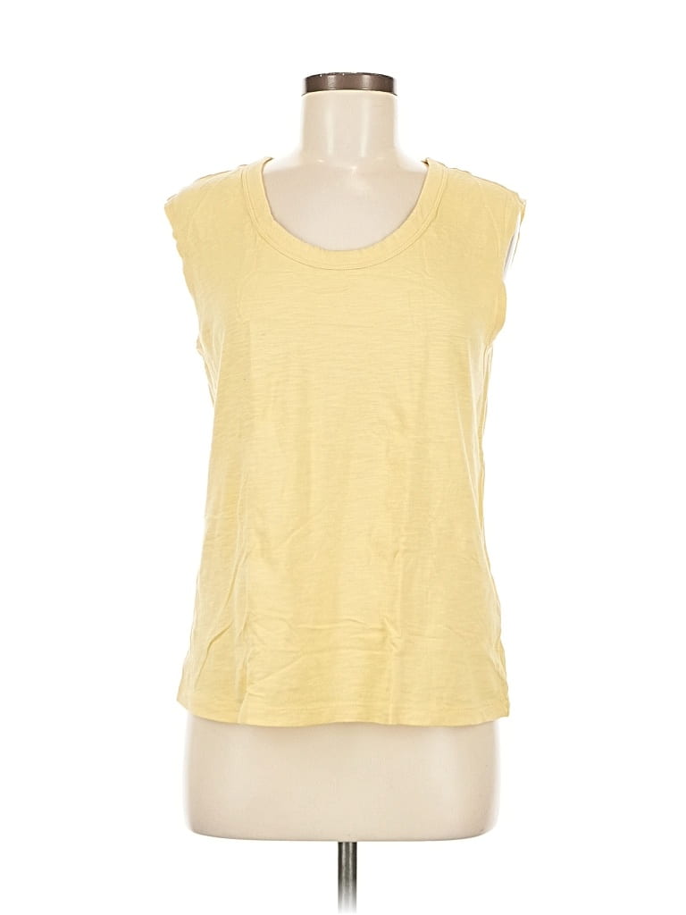 Pre-owned Banana Republic Factory Store Sleeveless T-shirt In Yellow