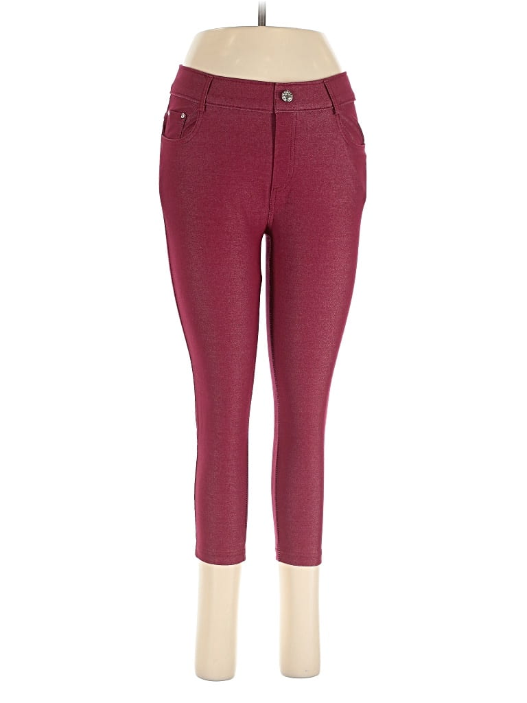 Pre-owned Yelete Jeggings In Burgundy
