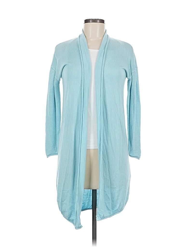 GUESS Pre-owned Silk Cardigan Sweater In Blue