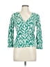 Rafaella 100% Cotton Teal Cardigan Size L - photo 1