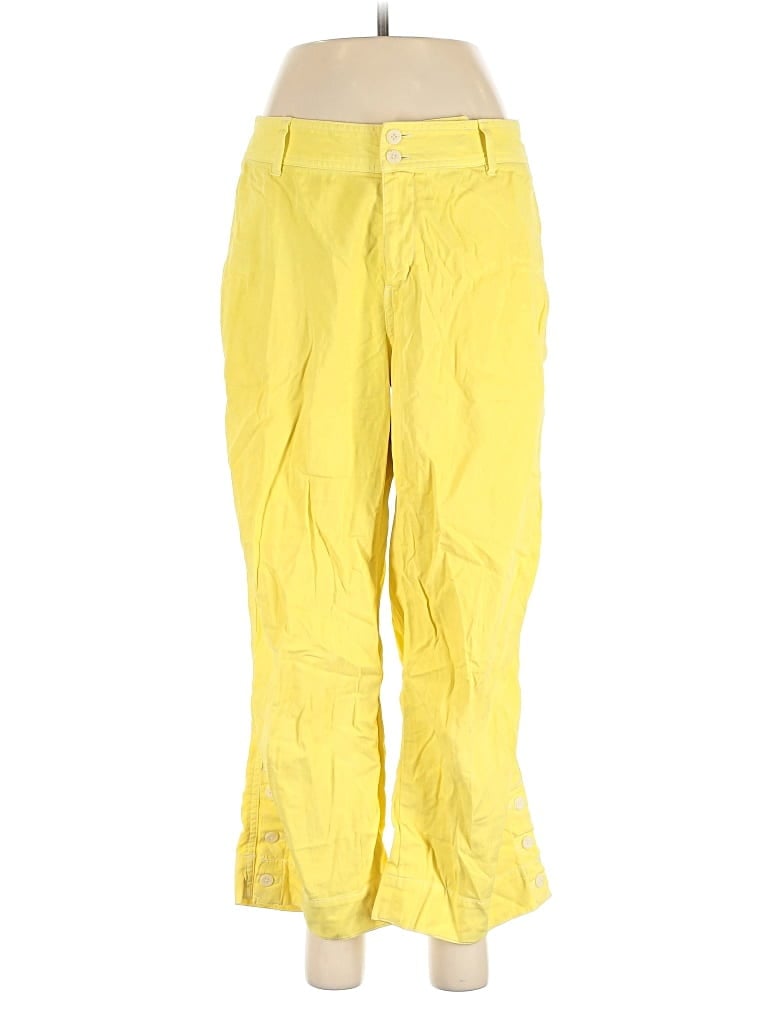 Pre-owned Coldwater Creek Casual Pants In Yellow