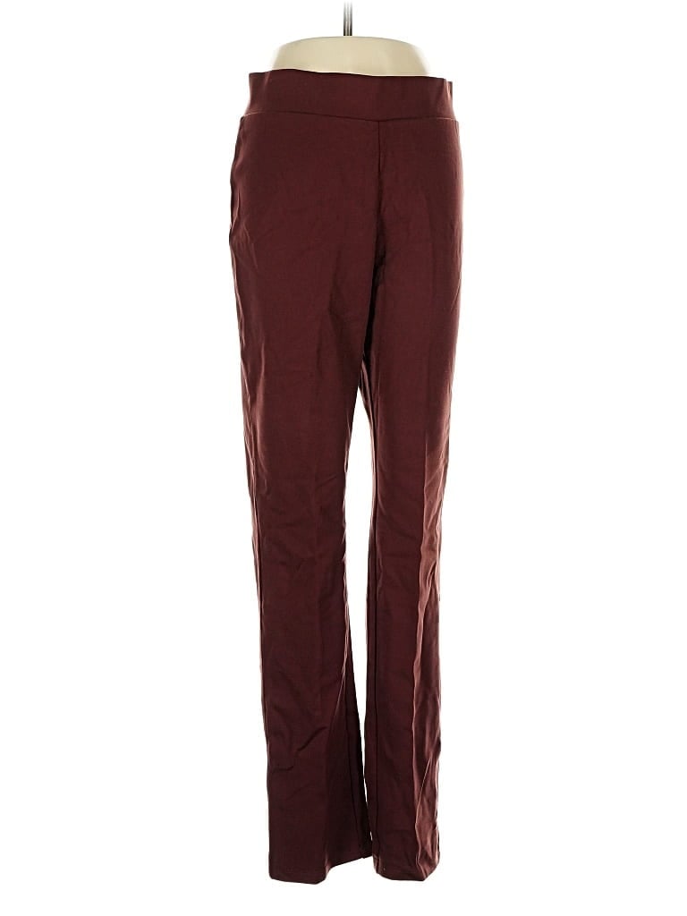 Pre-owned Logo By Lori Goldstein Casual Pants In Burgundy