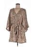 Fashion 100% Polyester Animal Print Brown Romper Size M - photo 1