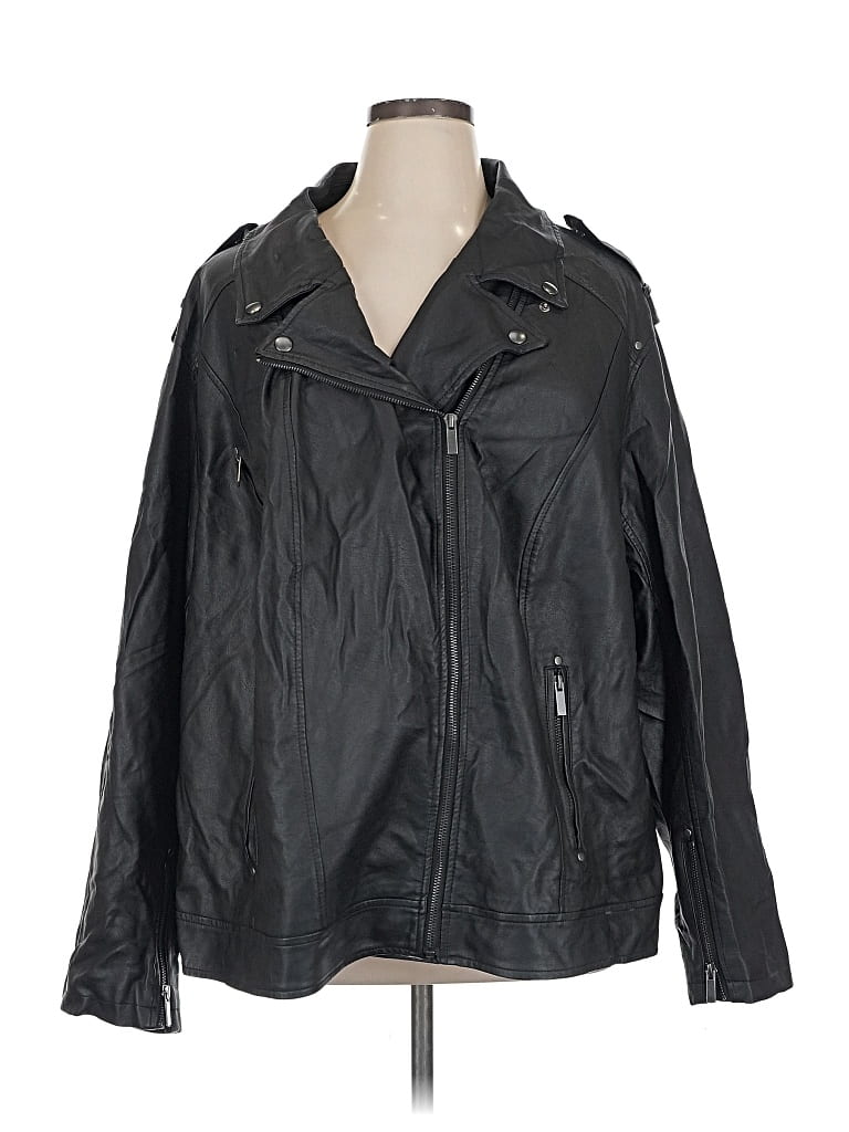 ELLOS Pre-owned Faux Leather Jacket In Black
