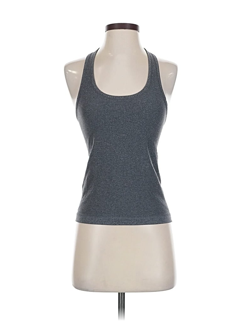 Pre-owned Lululemon Athletica Tank Top Gray Halter Neckline Tops