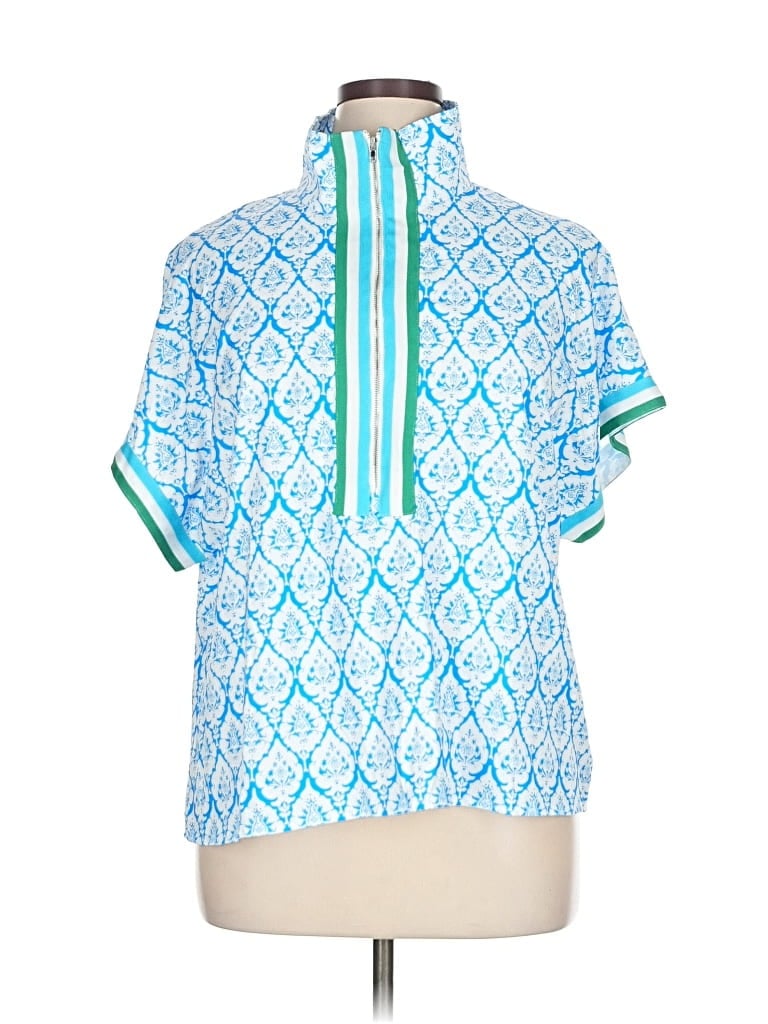 UNBRANDED Pre-owned Short Sleeve Blouse In Blue