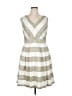 DressBarn 100% Polyester Stripes Ivory Cocktail Dress Size 16 - photo 1
