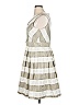DressBarn 100% Polyester Stripes Ivory Cocktail Dress Size 16 - photo 5