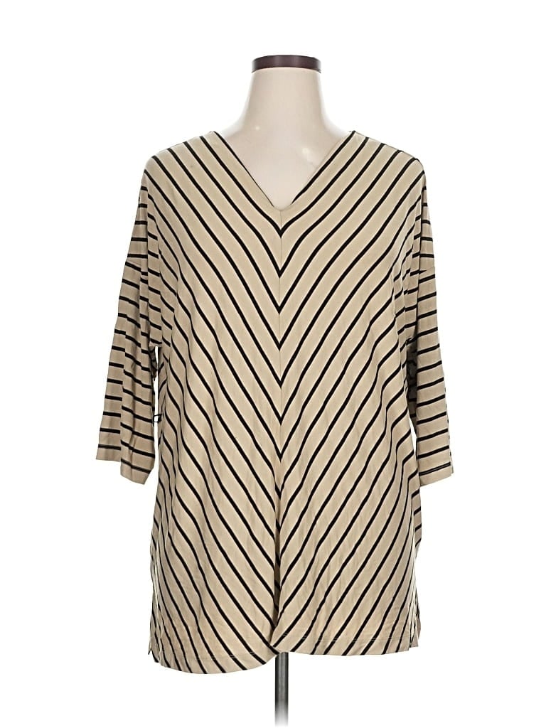 Pre-owned North Style 3/4 Sleeve T-shirt In Brown