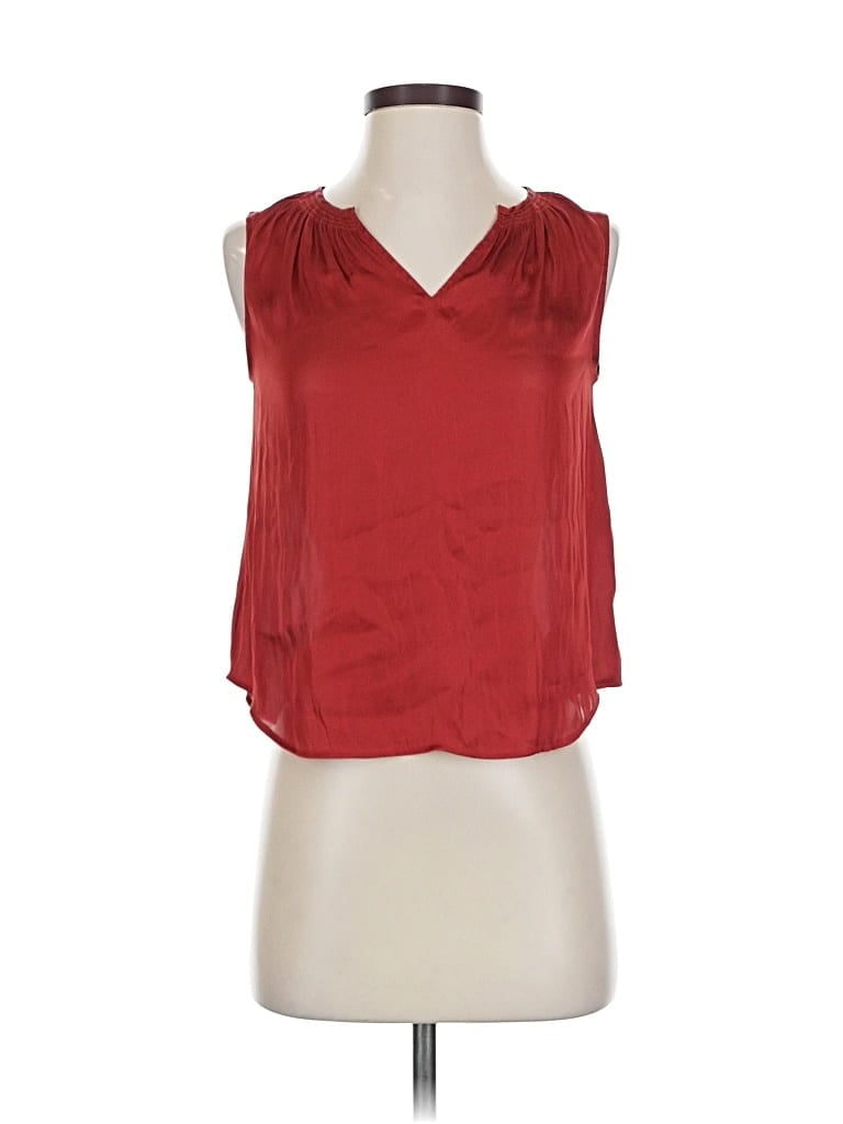 Pre-owned Banana Republic Sleeveless Blouse In Red
