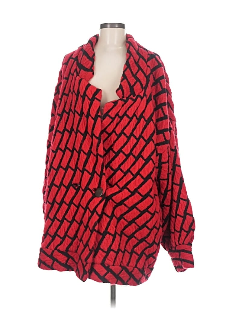 Pre-owned Assorted Brands Cardigan Sweater In Red