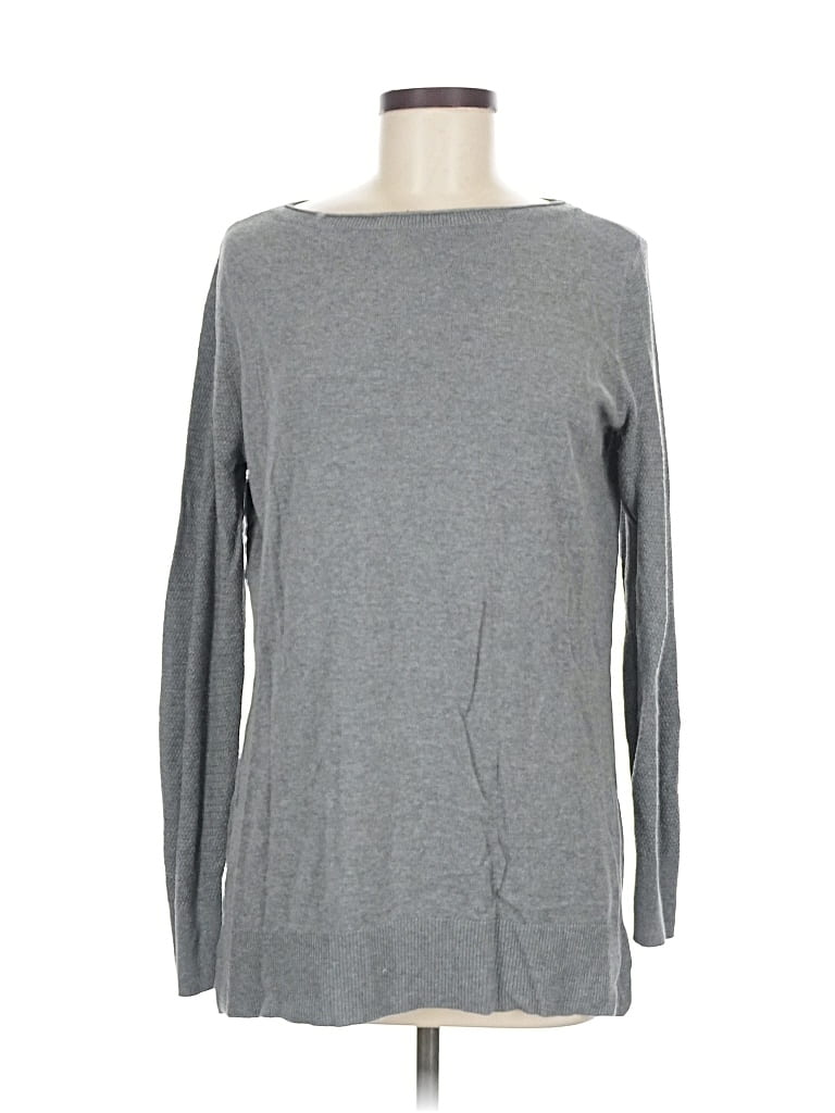 Pre-owned Ann Taylor Loft Pullover Sweater In Gray