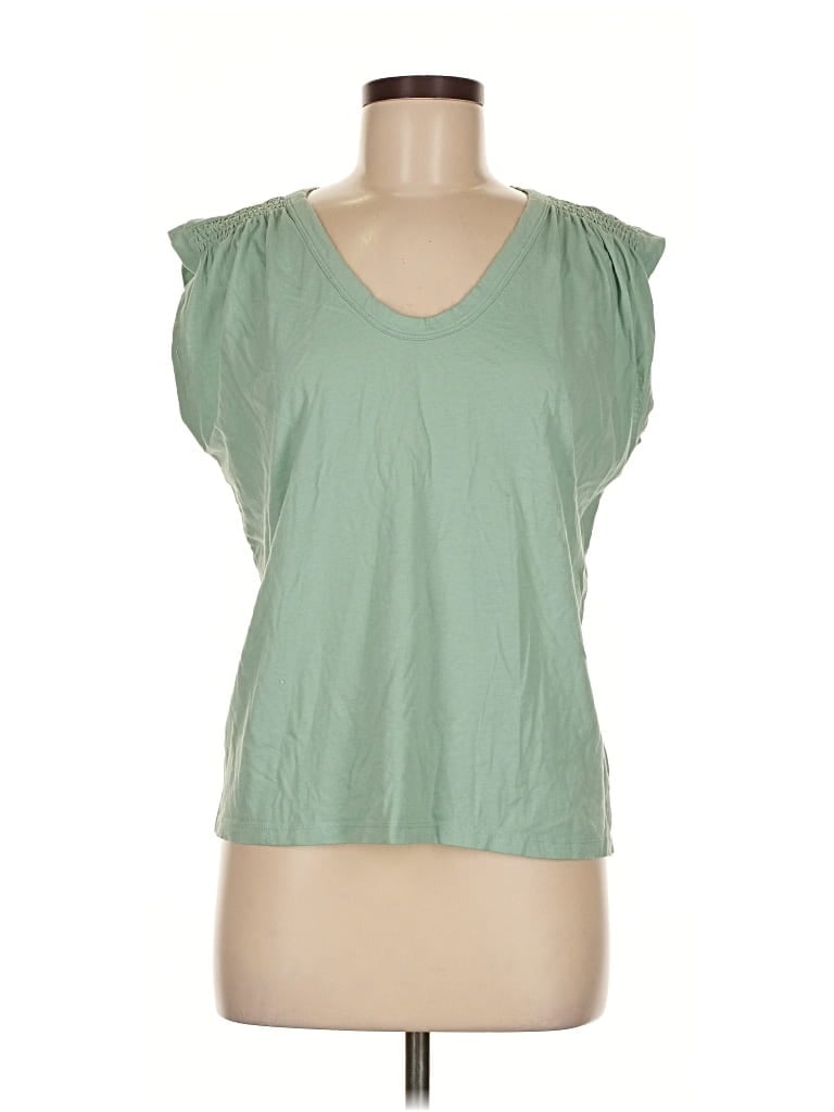 Pre-owned Ann Taylor Loft Sleeveless T-shirt In Green