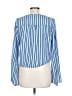 Assorted Brands Stripes Blue Long Sleeve Blouse Size L - photo 2