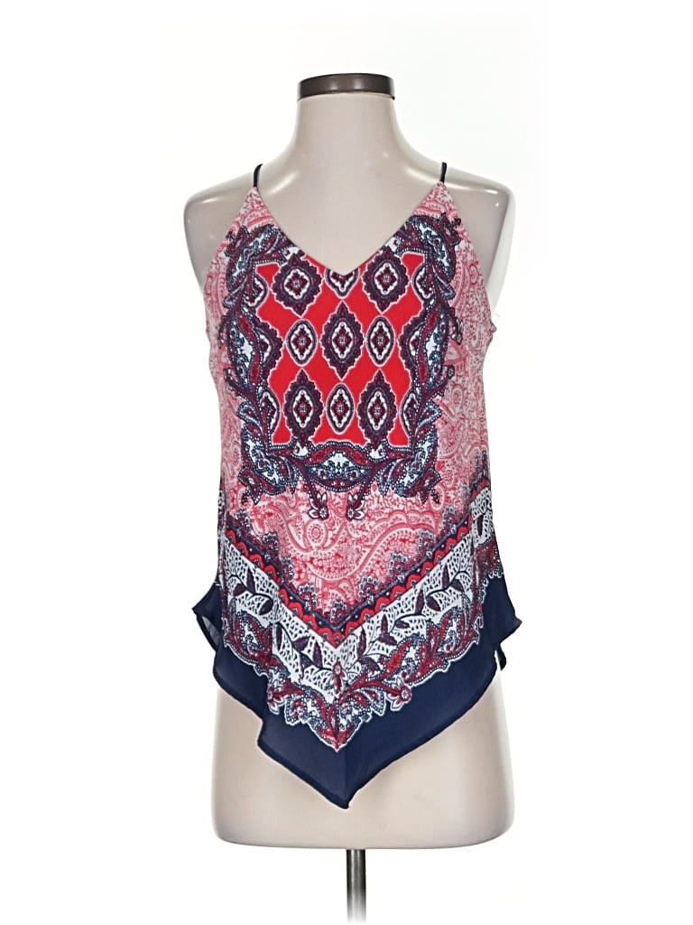 Pre-owned A. Byer Sleeveless Blouse In Red