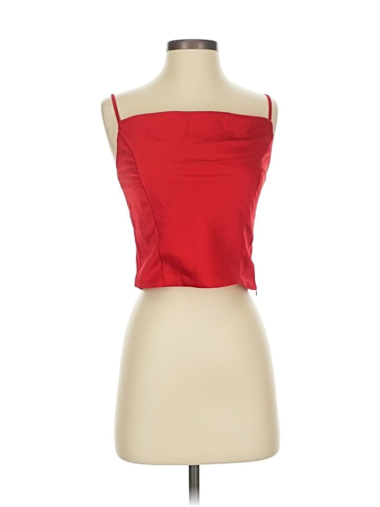 Pre-owned Lulus Sleeveless Blouse In Red