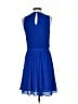 MICHAEL Michael Kors 100% Polyester Solid Blue Casual Dress Size 4 - photo 2