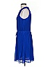 MICHAEL Michael Kors 100% Polyester Solid Blue Casual Dress Size 4 - photo 5