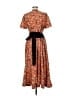 Cedric Charlier 100% Polyester Paisley Orange Casual Dress Size 6 - photo 2