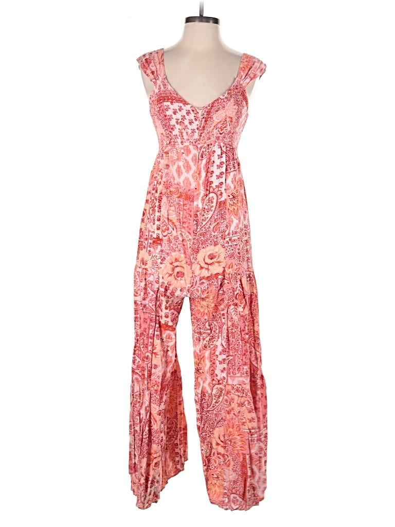 Pre-owned Angie Jumpsuit In Red
