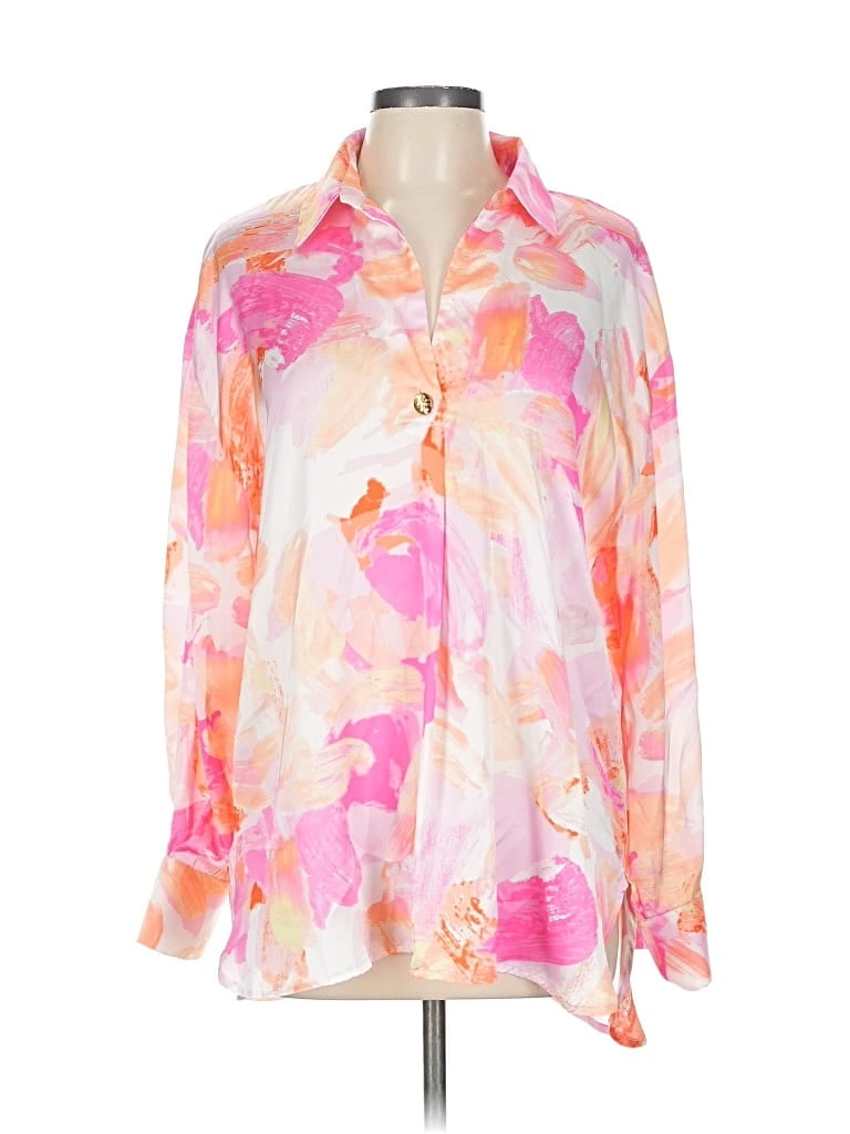Pre-owned Unbranded Long Sleeve Blouse In Pink