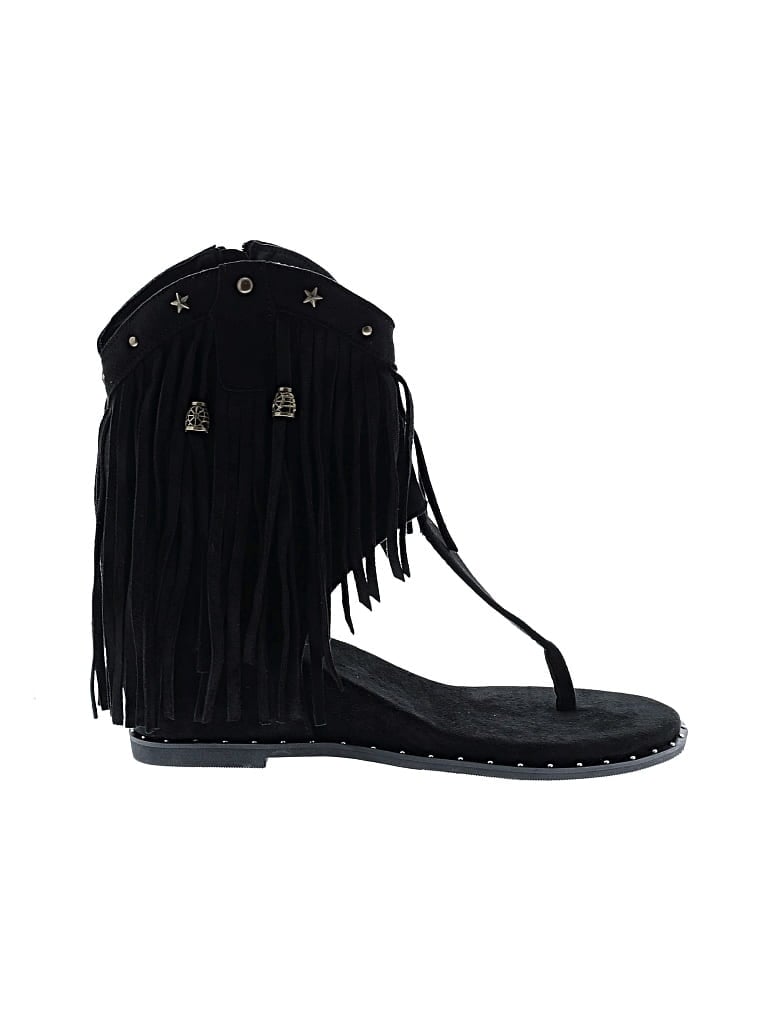 Pre-owned Assorted Brands Wedges In Black