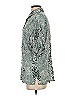 Buddy Love 100% Rayon Animal Print Silver 3/4 Sleeve Button-Down Shirt Size S - photo 5
