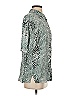 Buddy Love 100% Rayon Animal Print Silver 3/4 Sleeve Button-Down Shirt Size S - photo 4