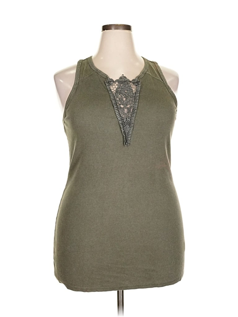 Pre-owned Torrid Sleeveless Top Green Halter Neckline Tops