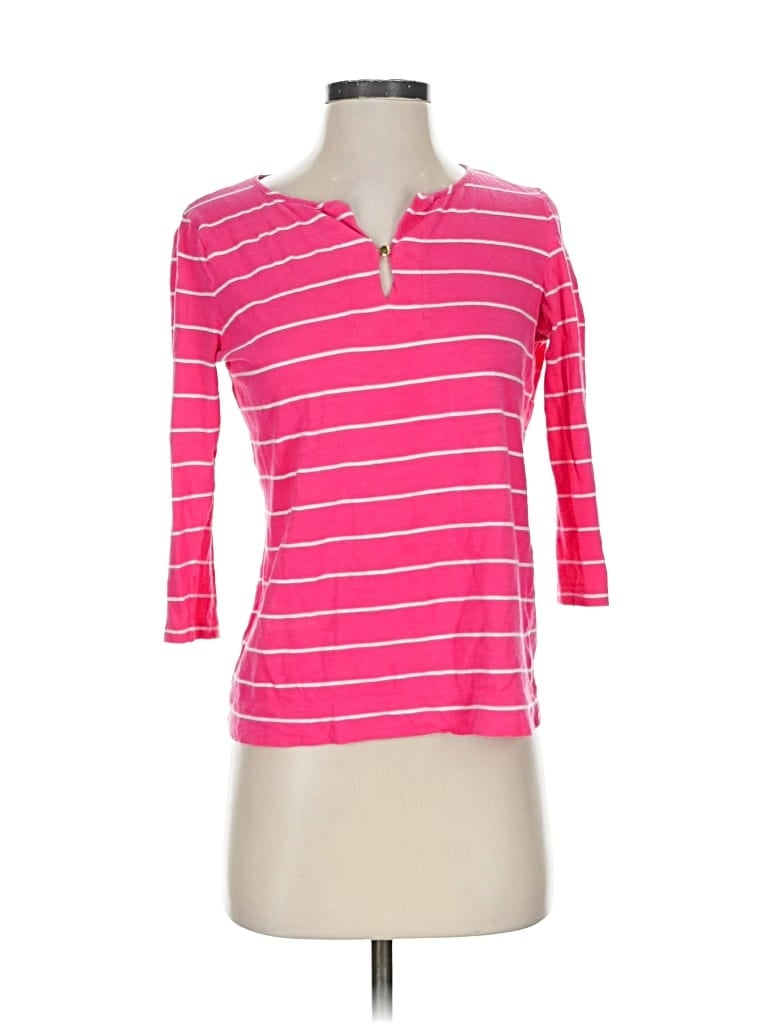 Pre-owned Jones New York Sport 3/4 Sleeve T-shirt In Pink