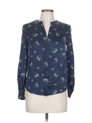 Joie Long Sleeve Silk Top (view 1)