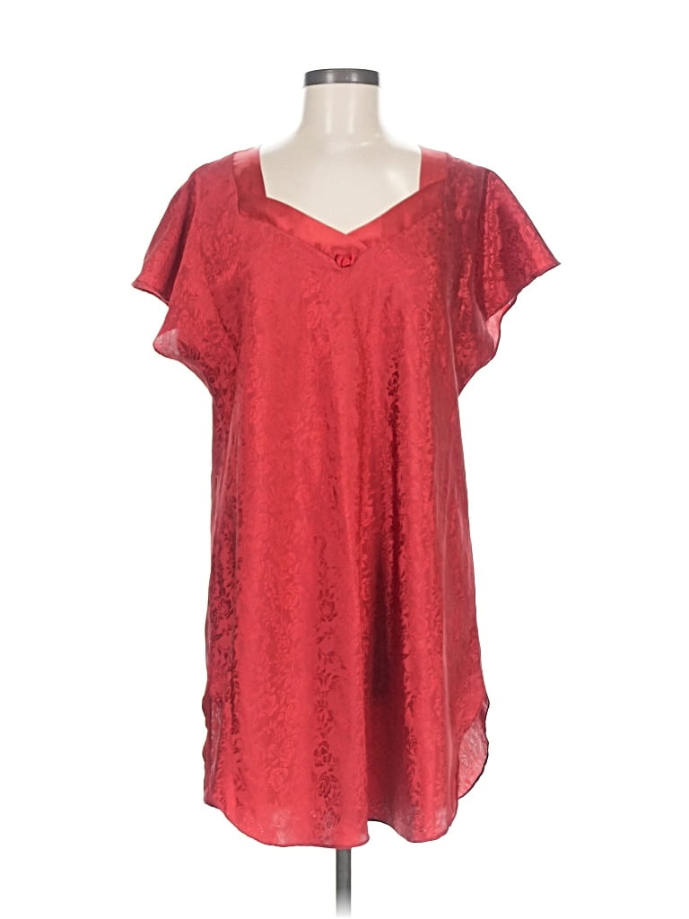Pre-owned Secret Treasures Short Sleeve Blouse In Red
