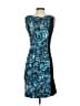 BCBGMAXAZRIA Graphic Blue Cocktail Dress Size S - photo 2