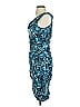 BCBGMAXAZRIA Graphic Blue Cocktail Dress Size S - photo 5