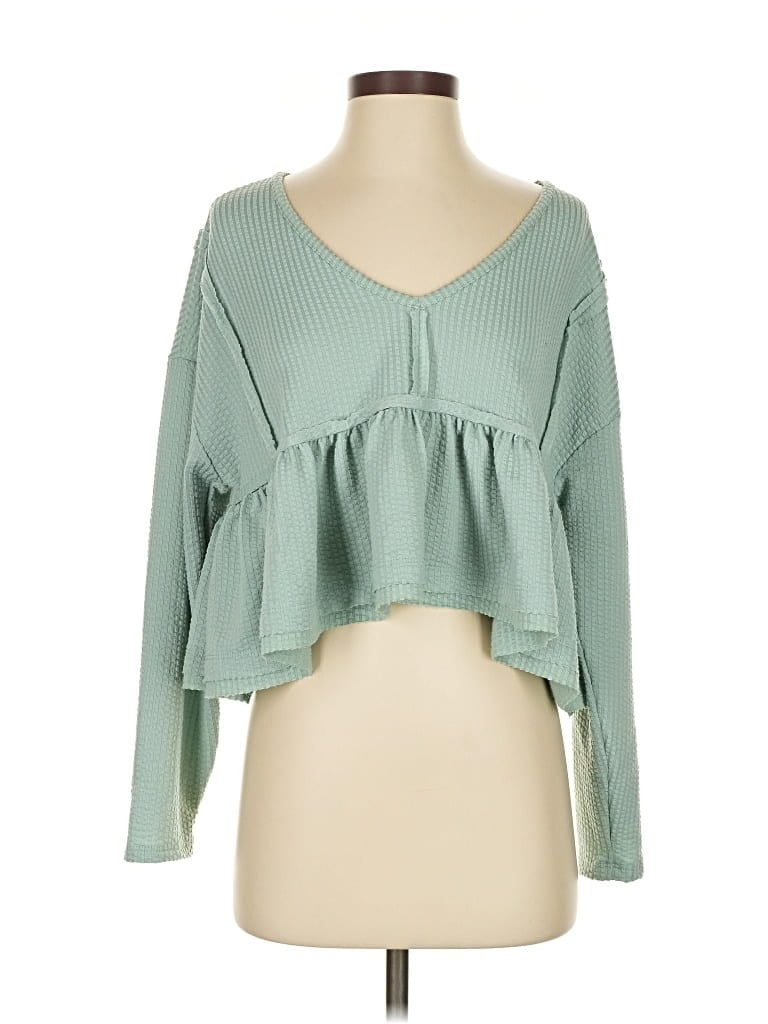 ALTAR'D STATE Pre-owned Long Sleeve Blouse In Green