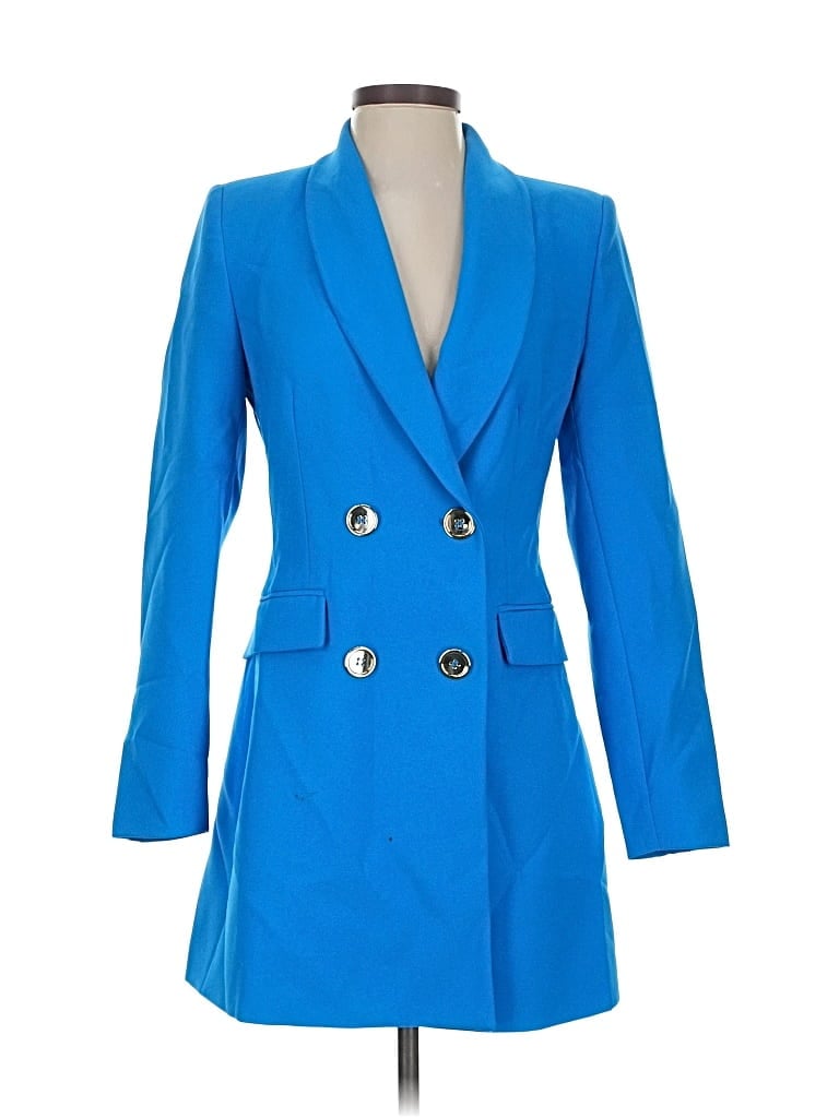 Pre-owned Zara Coat In Blue