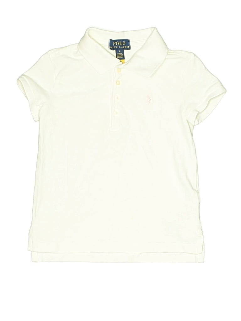 Pre-owned Polo By Ralph Lauren Kids' Short Sleeve Polo In White