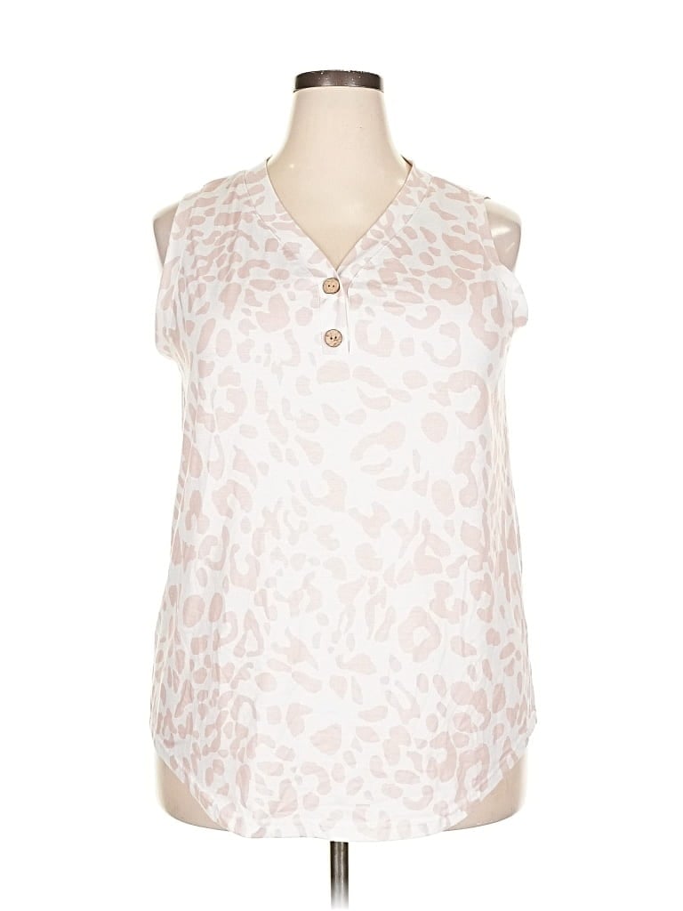 Pre-owned Unbranded Sleeveless Blouse In White