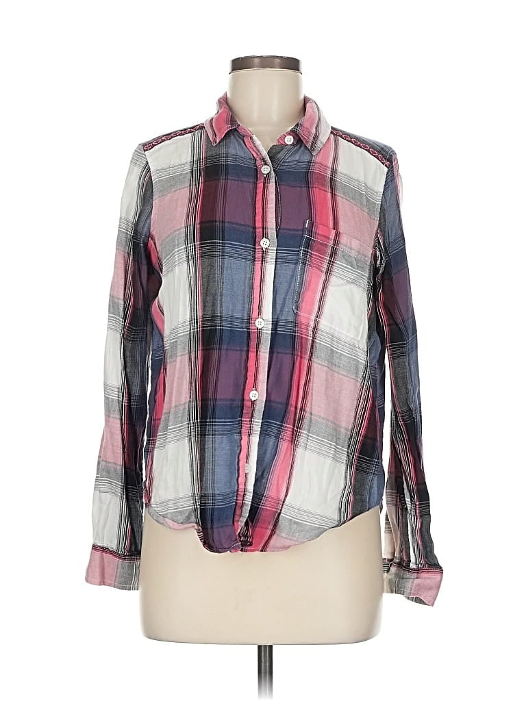 Pre-owned Mudd Long Sleeve Button Down Shirt In Pink