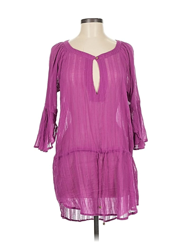 Pre-owned Vix By Paula Hermanny 3/4 Sleeve Blouse In Purple