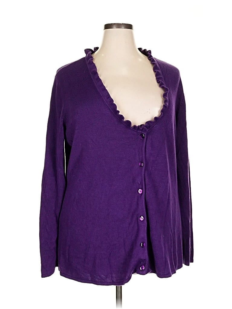 Pre-owned Cato Cardigan Sweater In Purple