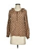 Hunter Dixon 100% Silk Brown 3/4 Sleeve Silk Top Size 2 - photo 1