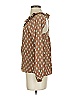 Hunter Dixon 100% Silk Brown 3/4 Sleeve Silk Top Size 2 - photo 5