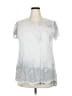 Simply Couture Silver Short Sleeve Blouse Size 2X - photo 1
