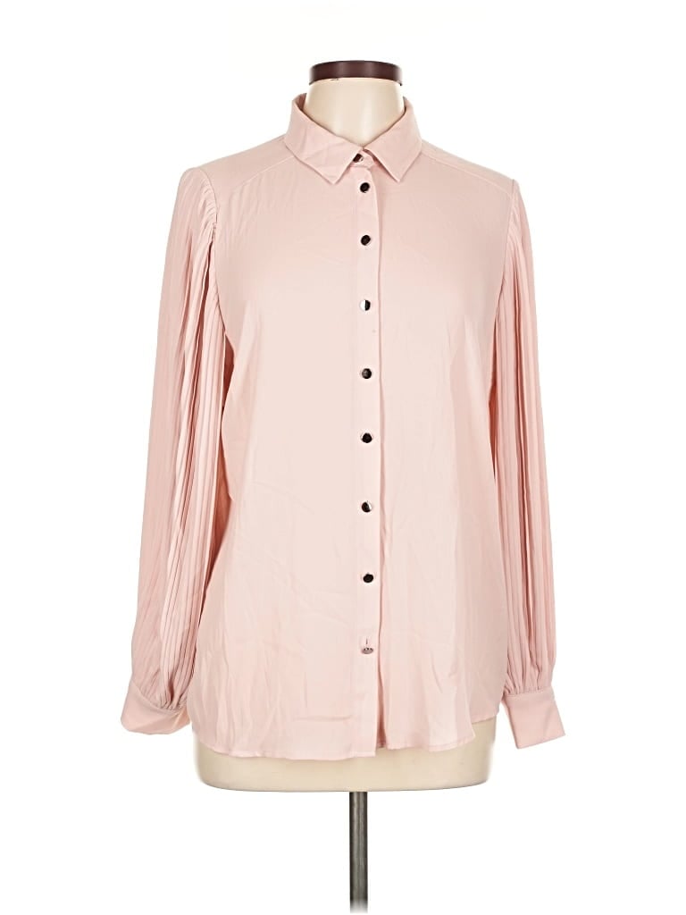 Pre-owned T Tahari Long Sleeve Blouse In Pink