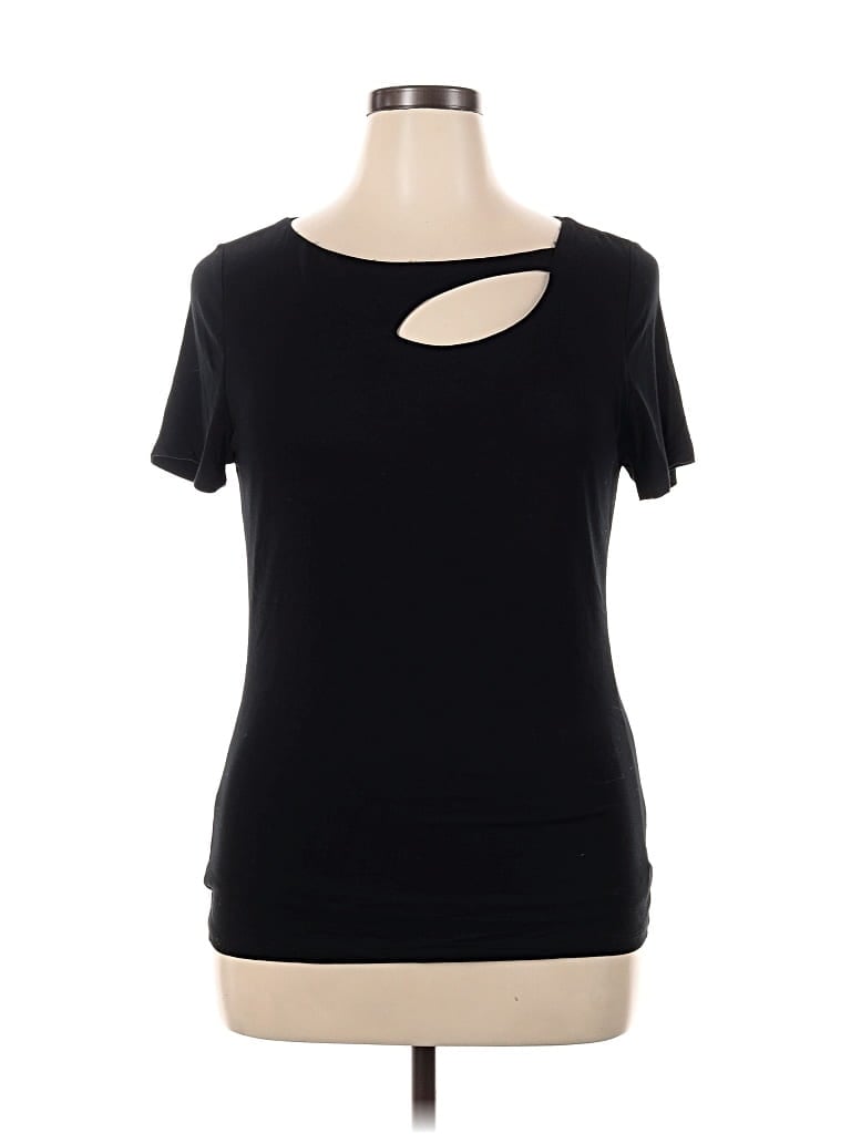 Pre-owned Inc International Concepts Short Sleeve T-shirt In Black