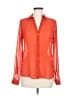 Outback Red 100% Polyester Orange Long Sleeve Blouse Size M - photo 1