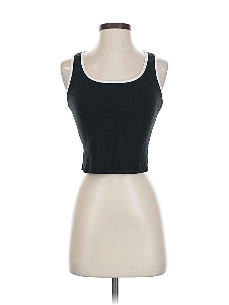 Pre-owned Cider Tank Top Black Halter Neckline Tops