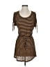 Splendid 100% Rayon Stripes Brown Casual Dress Size XS - photo 1